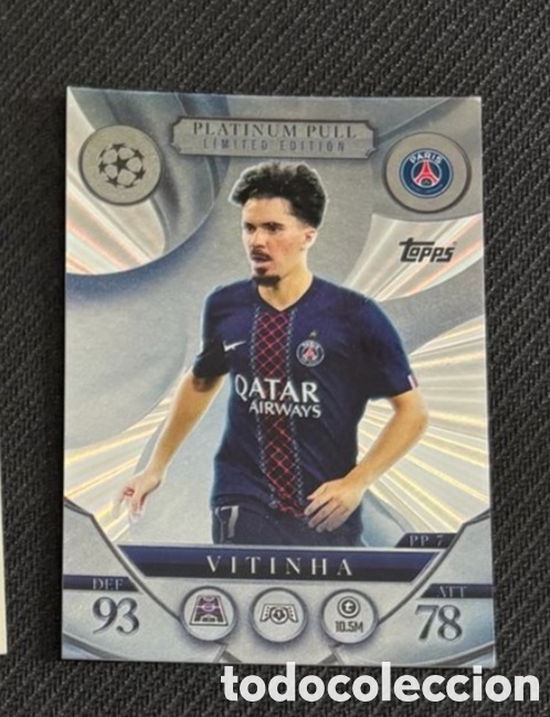Coleccionismo cromos antiguos: VITINHA PLATINUM PULL LIMITED EDITION EDICION LIMITADA PSG match attax 2025 2026