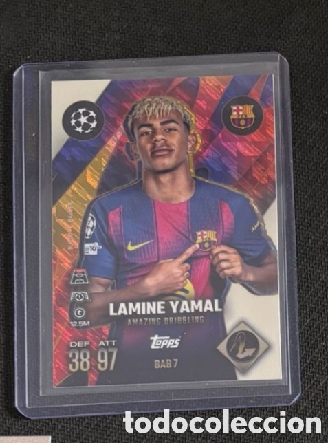 Coleccionismo cromos antiguos: Lamine Yamal Topps Match Attax Champions League 2025-26 Extra BAB7 FC BARCELONA