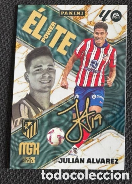 Coleccionismo cromos antiguos: JULIAN ALVAREZ ATLETICO MADRID &Eacute;lite firma Megacracks 25/26