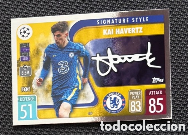 Coleccionismo cromos antiguos: 439 KAI HAVERTZ firma CHELSEA Topps Match Attax UEFA Champions League 2021-22 Signature Style