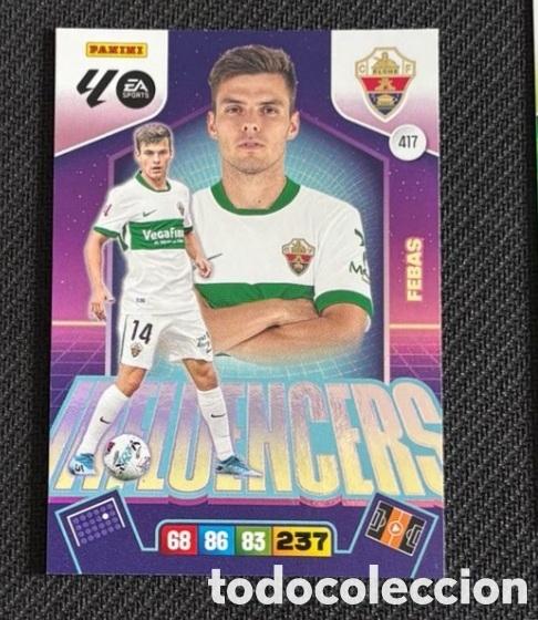 Coleccionismo cromos antiguos: 417 FEBAS ELCHE INFLUENCERS ADRENALYN XL 2025 2026