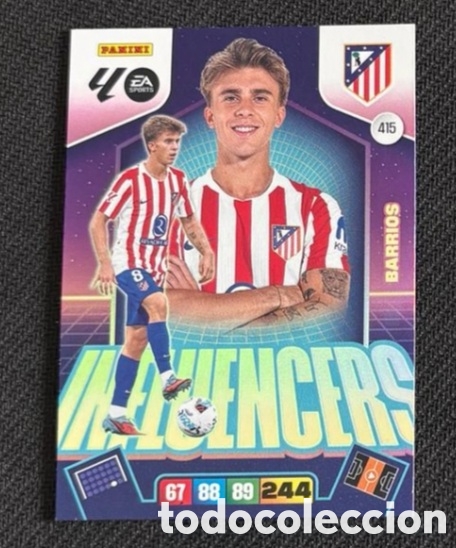 Coleccionismo cromos antiguos: 415 PABLO BARRIOS ATLETICO MADRID INFLUENCERS ADRENALYN XL 2025 2026