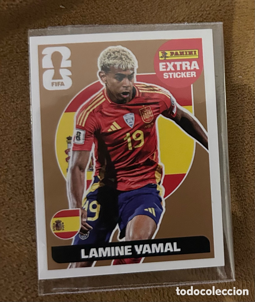 Coleccionismo cromos antiguos: PANINI FIFA WORLD CUP 2026 LAMINE YAMAL (ESPA&Ntilde;A/SPAIN) STICKER EXTRA BRONCE