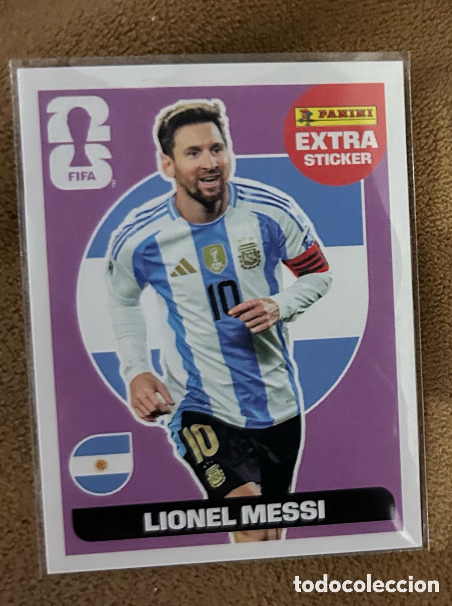Coleccionismo cromos antiguos: LIONEL MESSI ARGENTINA MAGENTA BASE EXTRA STICKER PANINI FIFA MUNDIAL WORLD CUP 2026