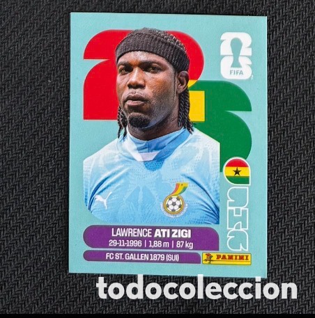 Coleccionismo cromos antiguos: ATI ZIGI GHANA FIFA WORLD CUP 2026 Panini sticker