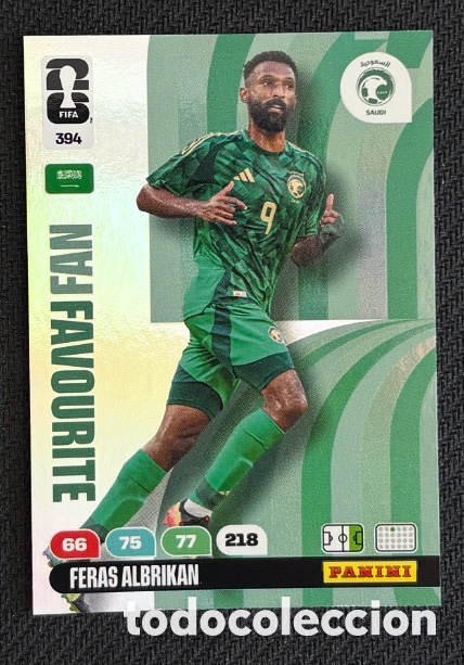 Coleccionismo cromos antiguos: 394 ALBRIKAN ARABIA SAUD&Iacute; FIFA WORLD CUP MUNDIAL 2026 FAN FAVOURITE