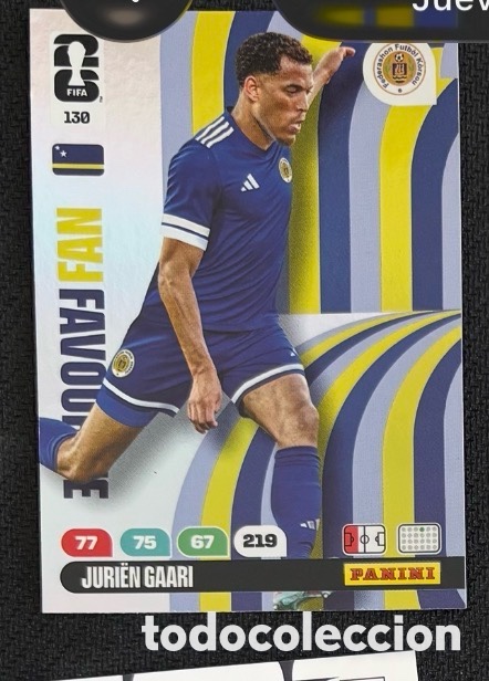 Coleccionismo cromos antiguos: 130 GAARI CURAZAO FIFA WORLD CUP MUNDIAL 2026 FAN FAVOURITE
