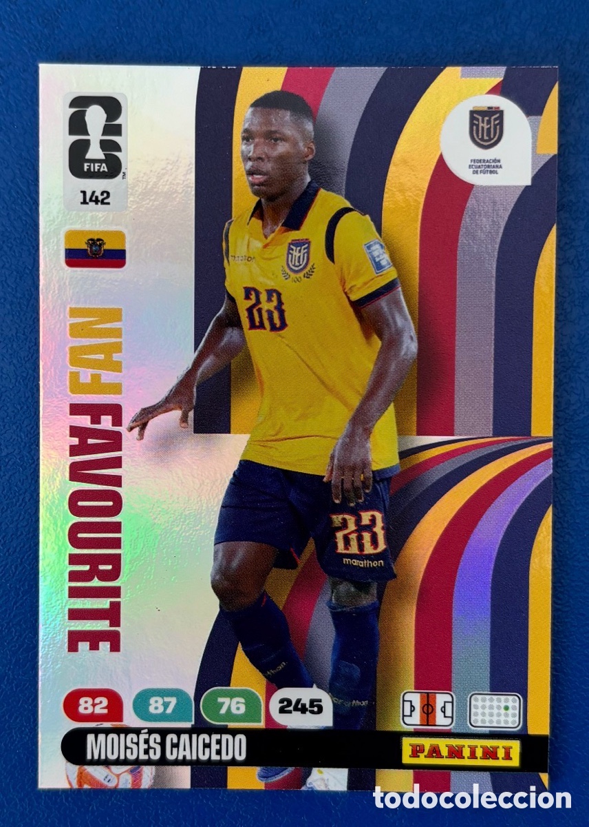 Coleccionismo cromos antiguos: 142 MOISES CAICEDO FAN FAVOURITE ECUADOR FIFA WORLD CUP MUNDIAL 2026
