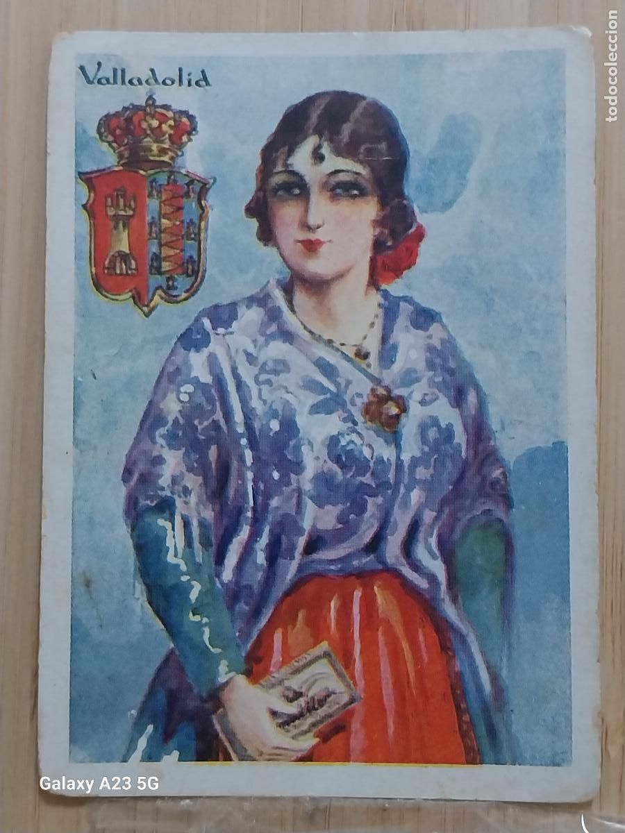 Coleccionismo cromos antiguos: VALLADOLID * CHOCOLATES AMATLLER TRAJE REGIONAL ILUSTRACION MODERNISTA CROMO 35 ORIGINAL A&Ntilde;OS 20 30