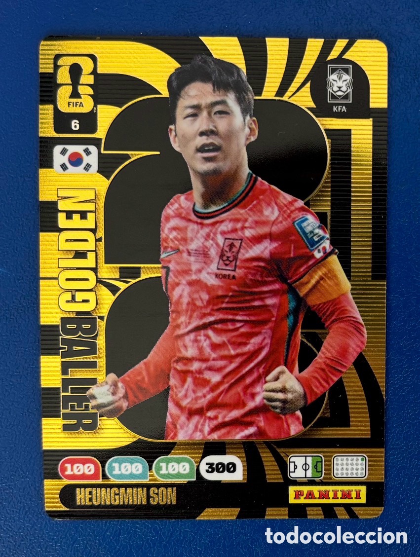 Coleccionismo cromos antiguos: 6 BAL&Oacute;N DE ORO GOLDEN BALLER HEUNGMIN SON COREA DEL SUR