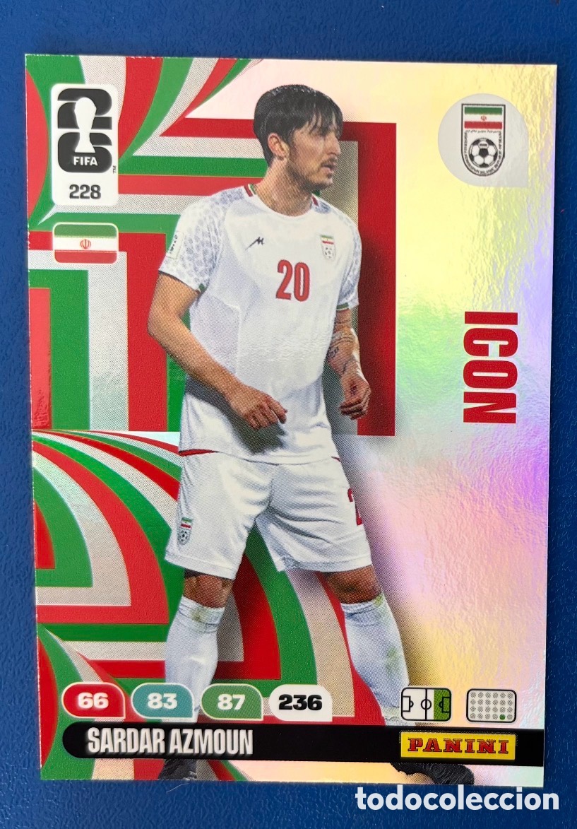 Coleccionismo cromos antiguos: 228 AZMOUN ICON IR&Aacute;N FIFA WORLD CUP MUNDIAL 2026