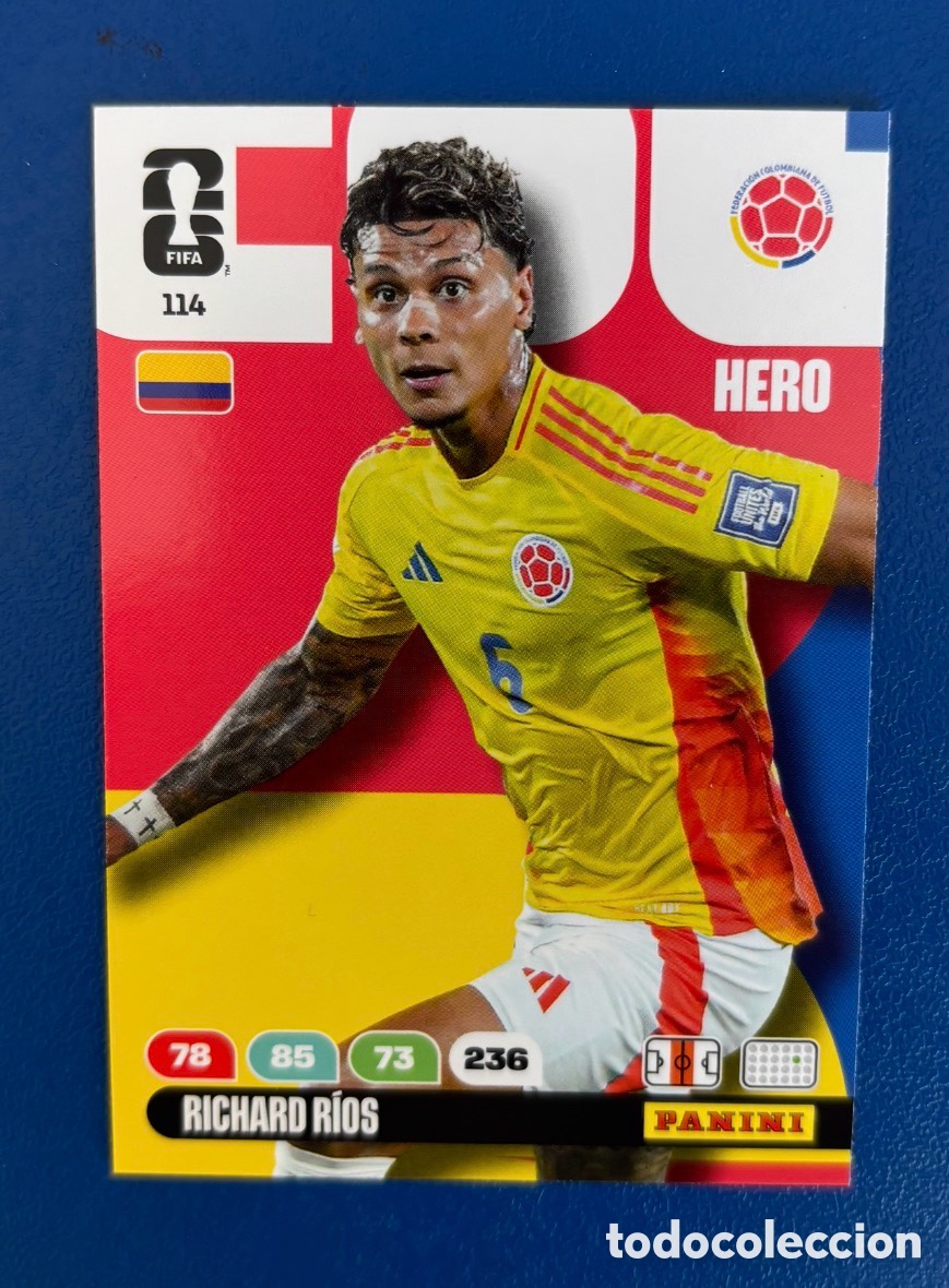 Coleccionismo cromos antiguos: 114 RICHARD RIOS COLOMBIA FIFA WORLD CUP MUNDIAL 2026