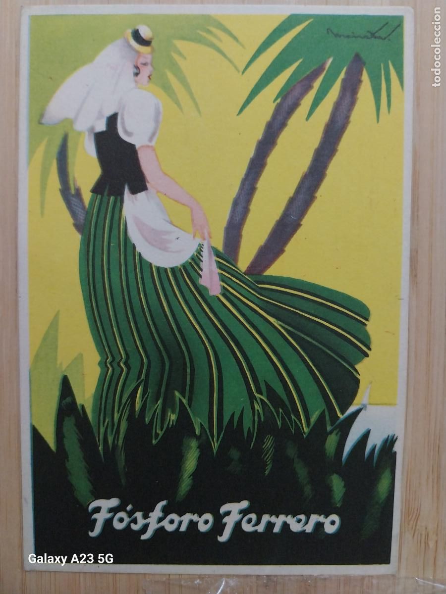 Coleccionismo cromos antiguos: FOSFORO FERRERO POSTAL ILUSTRACION MAIRATA SERIE 4 N&ordm; 3 CANARIAS VINTAGE SC ORIGINAL
