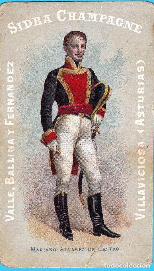 Coleccionismo cromos antiguos: MARIANO &Aacute;LVAREZ DE CASTRO. SIDRA CHAMPAGNE VALLE, BALLINA Y FERN&Aacute;NDEZ. VILLAVICIOSA, ASTURIAS, S/F.