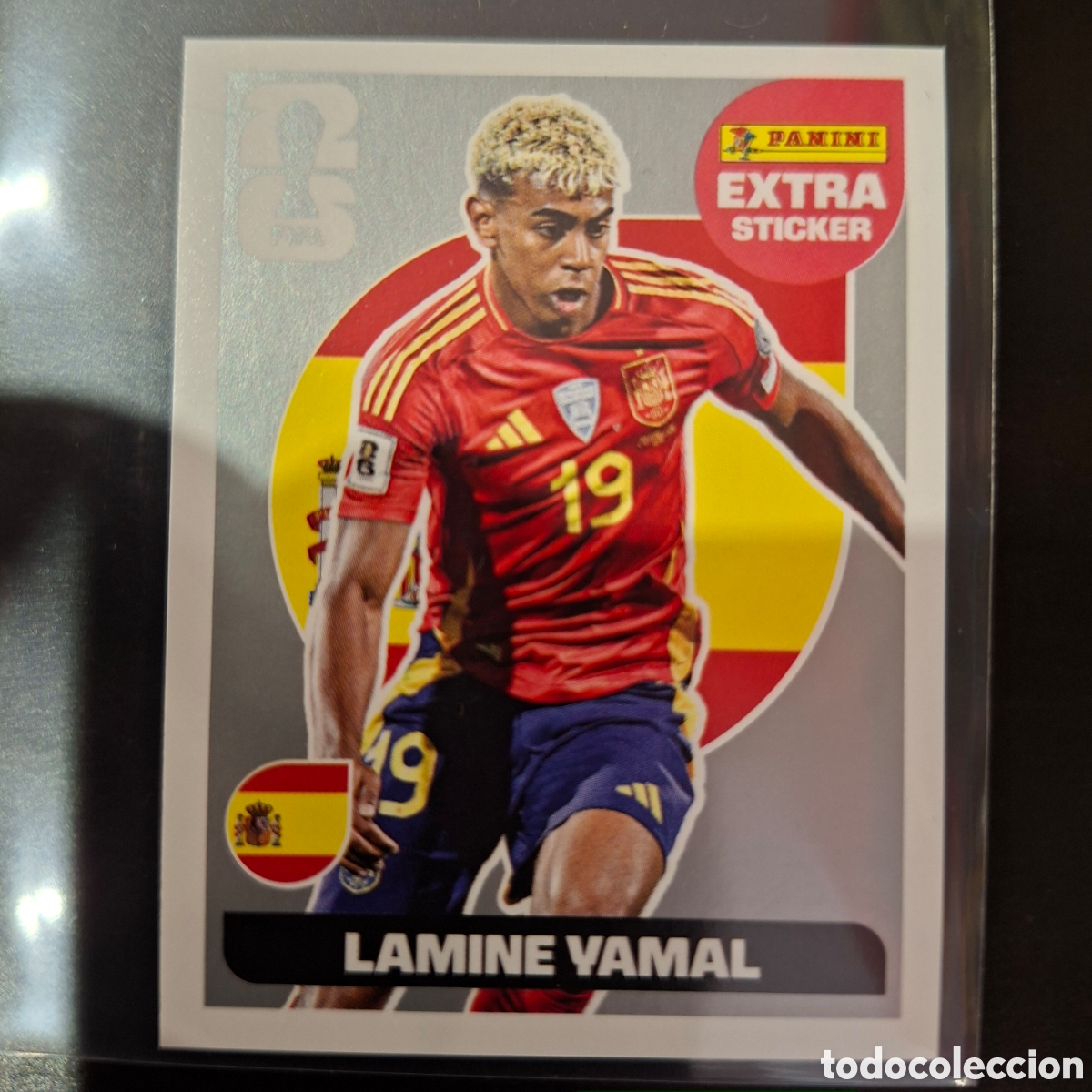 Coleccionismo cromos antiguos: EXTRA STICKER LAMINE YAMAL PLATA