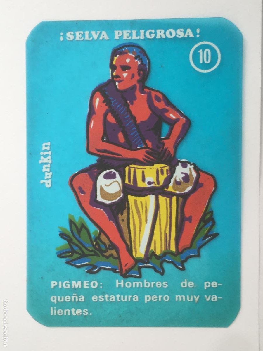 Coleccionismo cromos antiguos: dunkin selva peligrosa cromo n&ordm; 10 nunca pegado muy buen estado