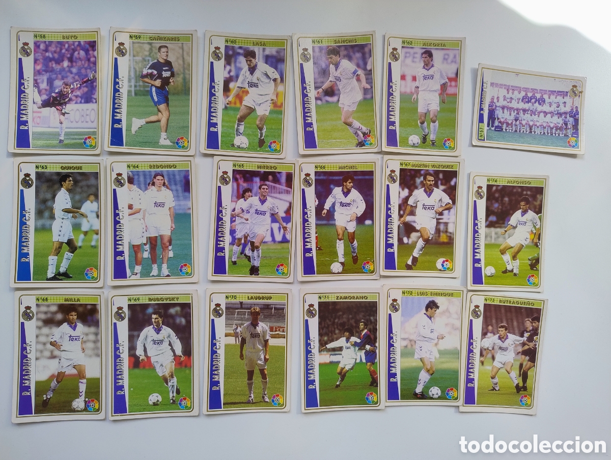 Coleccionismo cromos antiguos: Lote 18 cromos Real Madrid temporada 94/95