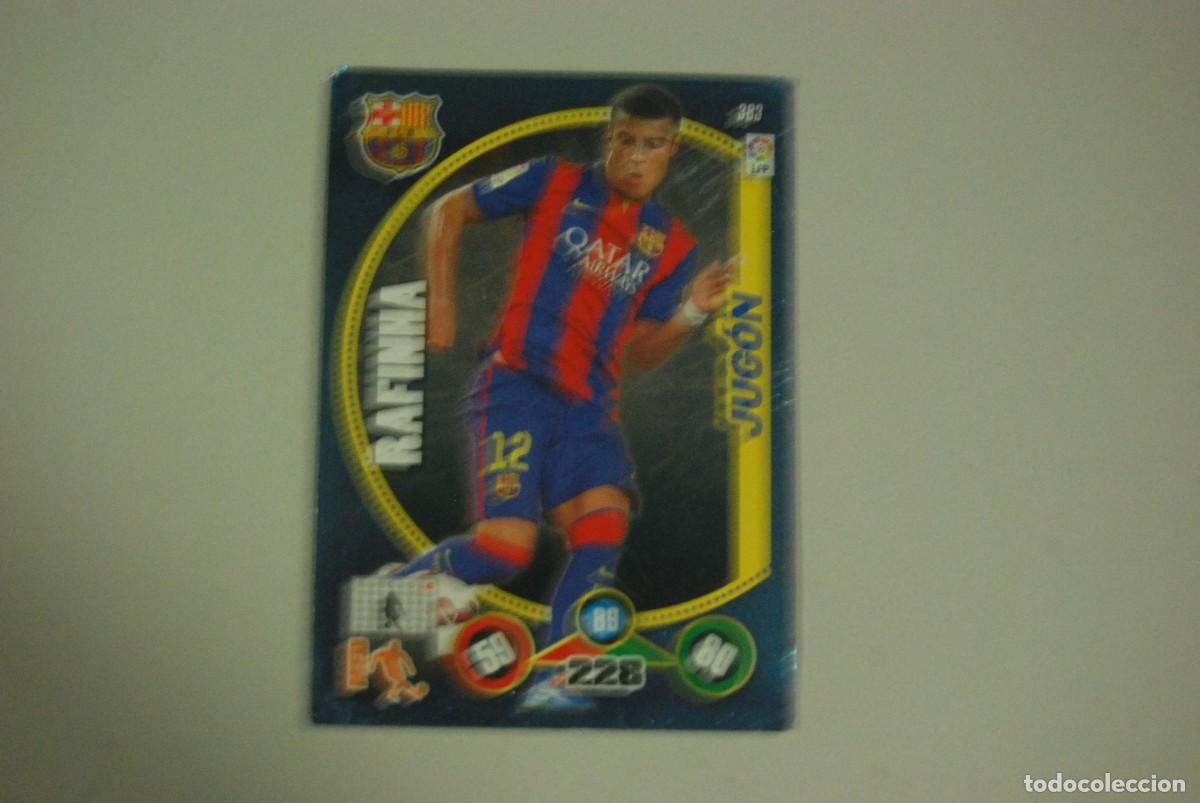 Coleccionismo cromos antiguos: RAFINHA-JUGON F.C. BARCELONA ADRENAYN XL LIGA BBVA 2014-15 N&ordm; 383 (LEER DESCRIPCION Y VER FOTOS)