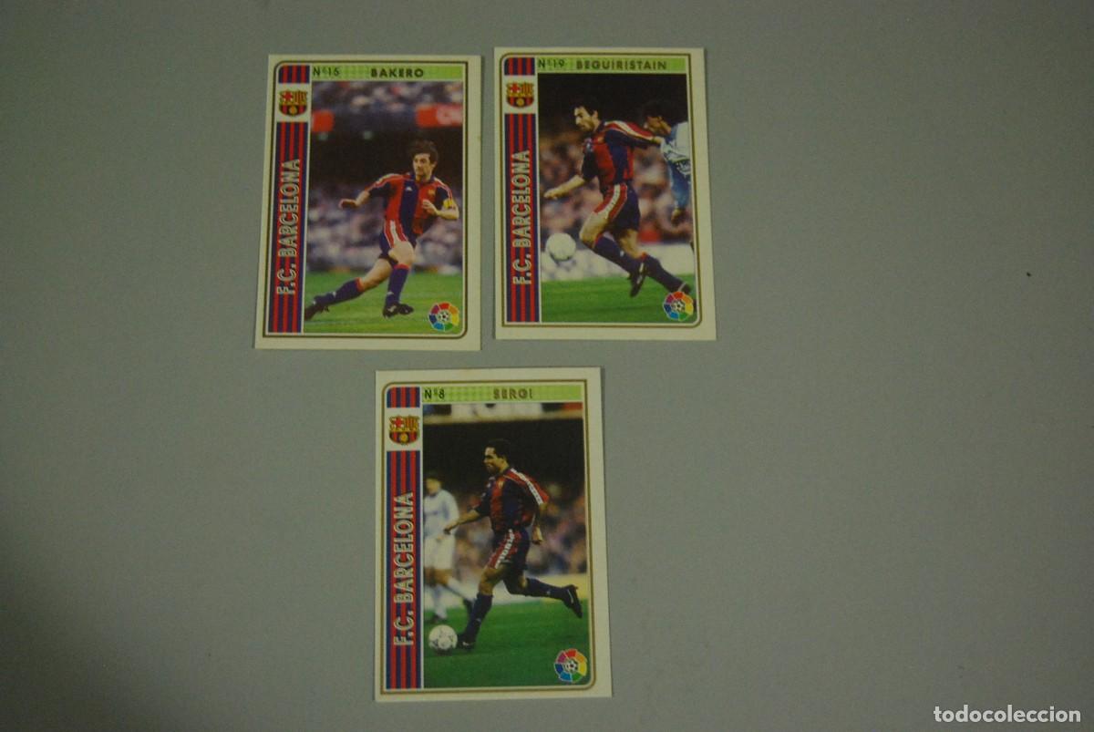 Coleccionismo cromos antiguos: LOTE DE 3 FICHAS DE LA LIGA 1994-1995 F.C. BARCELONA NUMEROS 8-15-19 (LEER DESCRIPCION Y VER FOTOS)