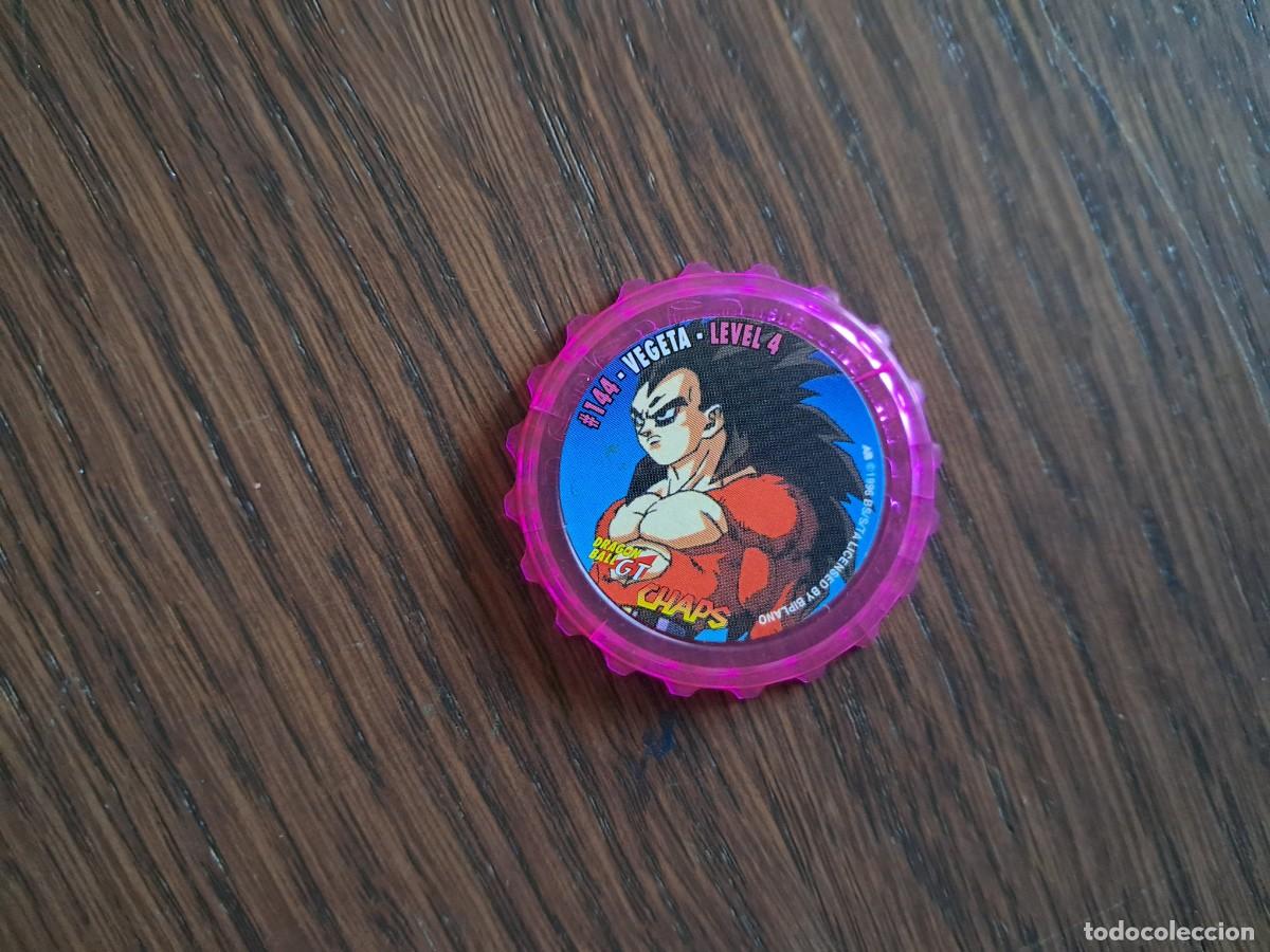 Coleccionismo cromos antiguos: TAZO CHAPS - CHAPA N&ordm; 144 DRAGON BALL GT VEGETA - LEVEL 4 - MATUTANO CHEETOS 1996