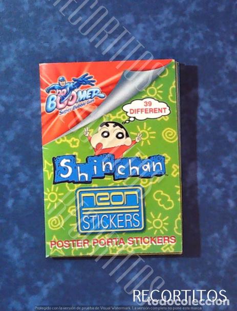 Collectable Antique Stickers: CROMO CHICLE CHICLES SHIN CHAN SHINCHAN BOOMER NEON STICKERS ALBUM PLANCHA VACIO