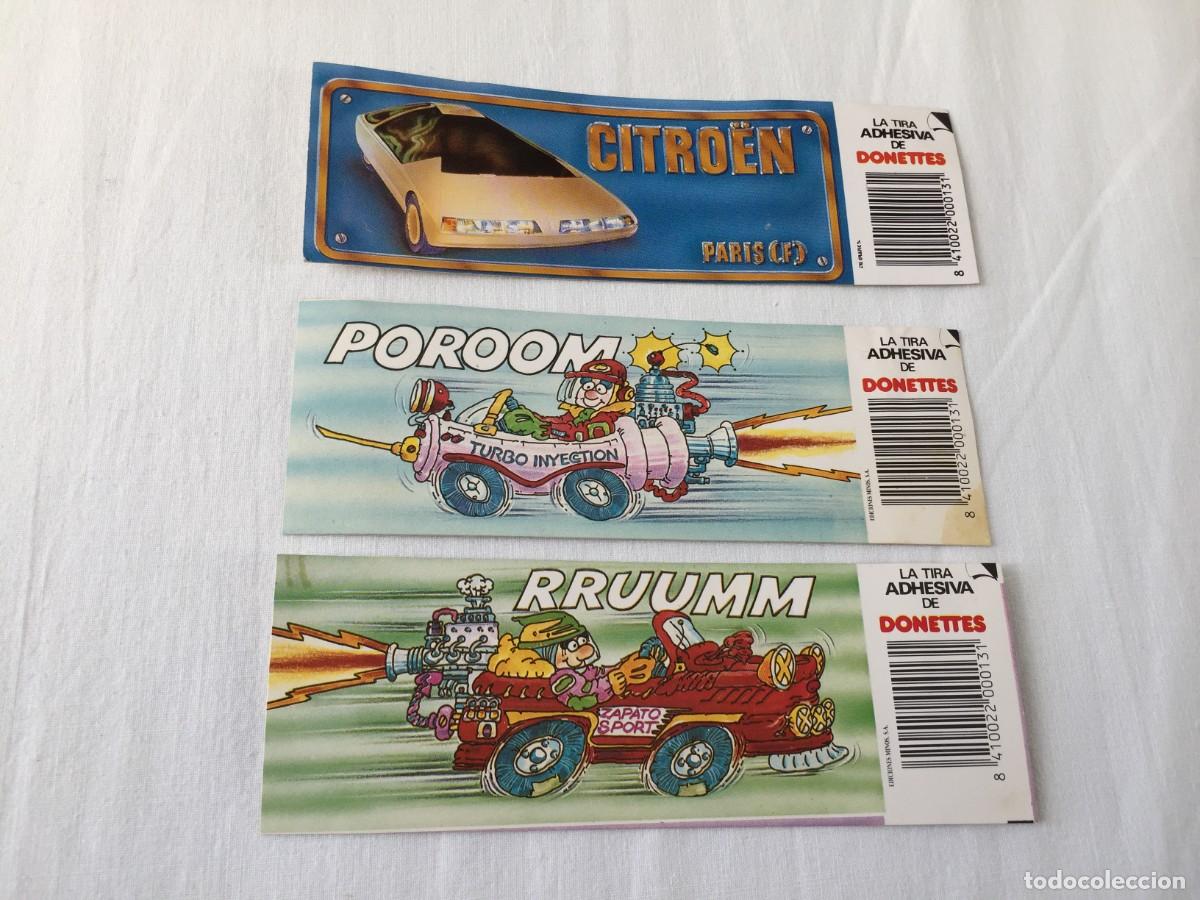 Coleccionismo cromos antiguos: 3 TIRAS ADHESIVAS DE DONETTES