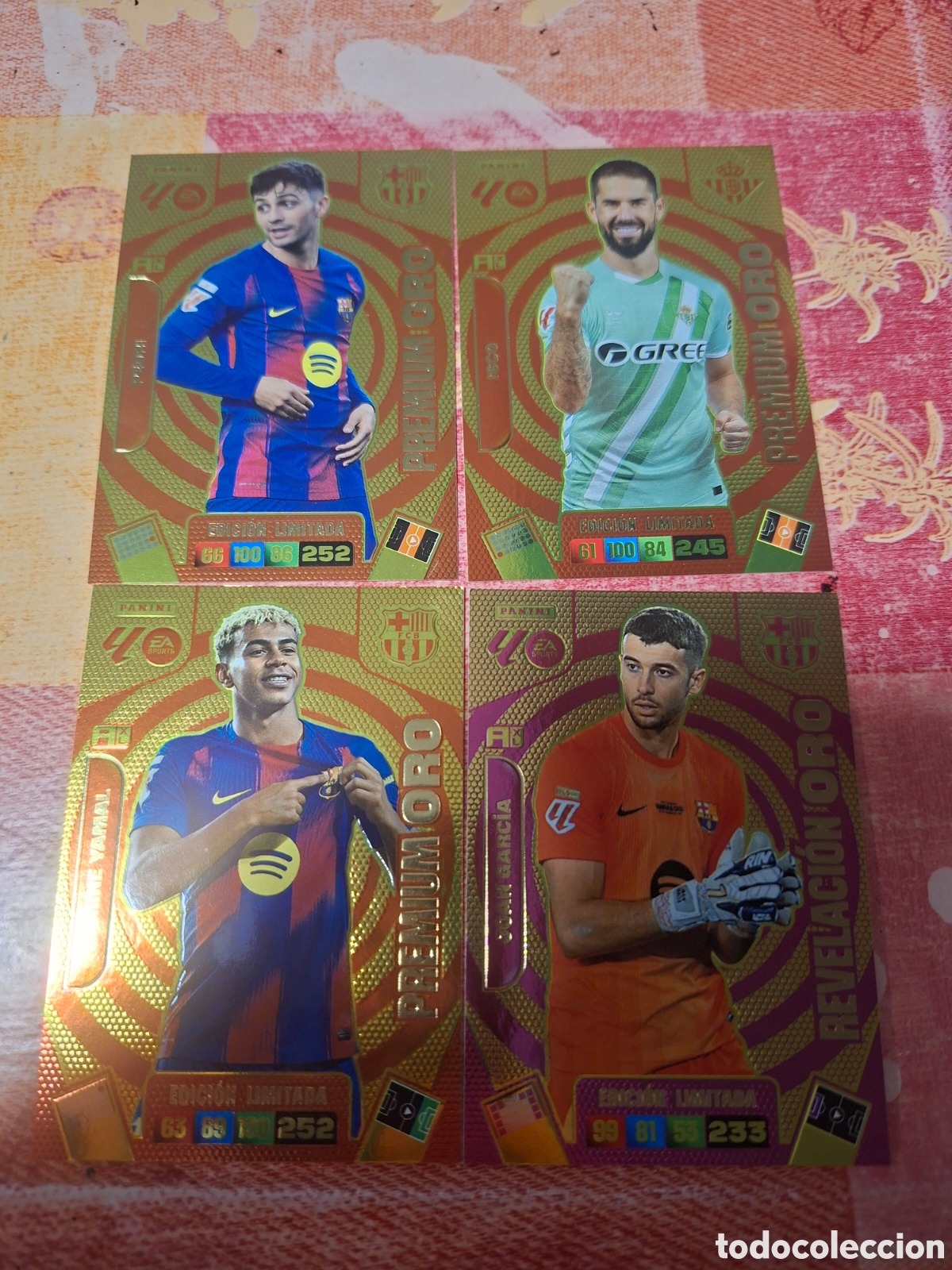 Coleccionismo cromos antiguos: Lote 4 premiun oro adrenalyn 25-26