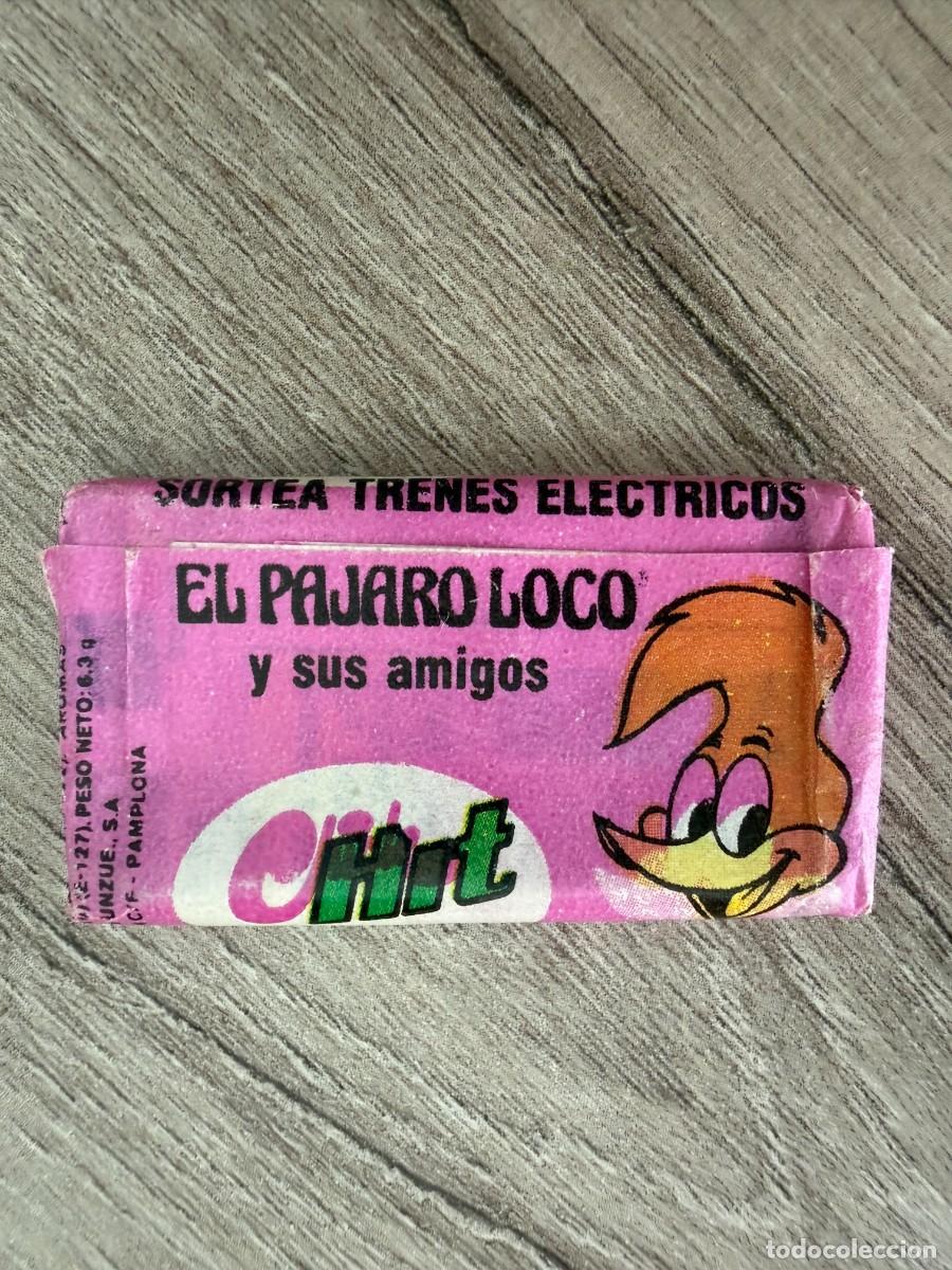 Coleccionismo cromos antiguos: Chicle cerrado sin abrir - El p&aacute;jaro loco de Hit -