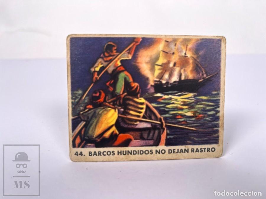 Coleccionismo cromos antiguos: Cromo - Goma Para Mascar Boblero - Serie Piratas - Num. 44 Barcos Hundidos no Dejan Rastro