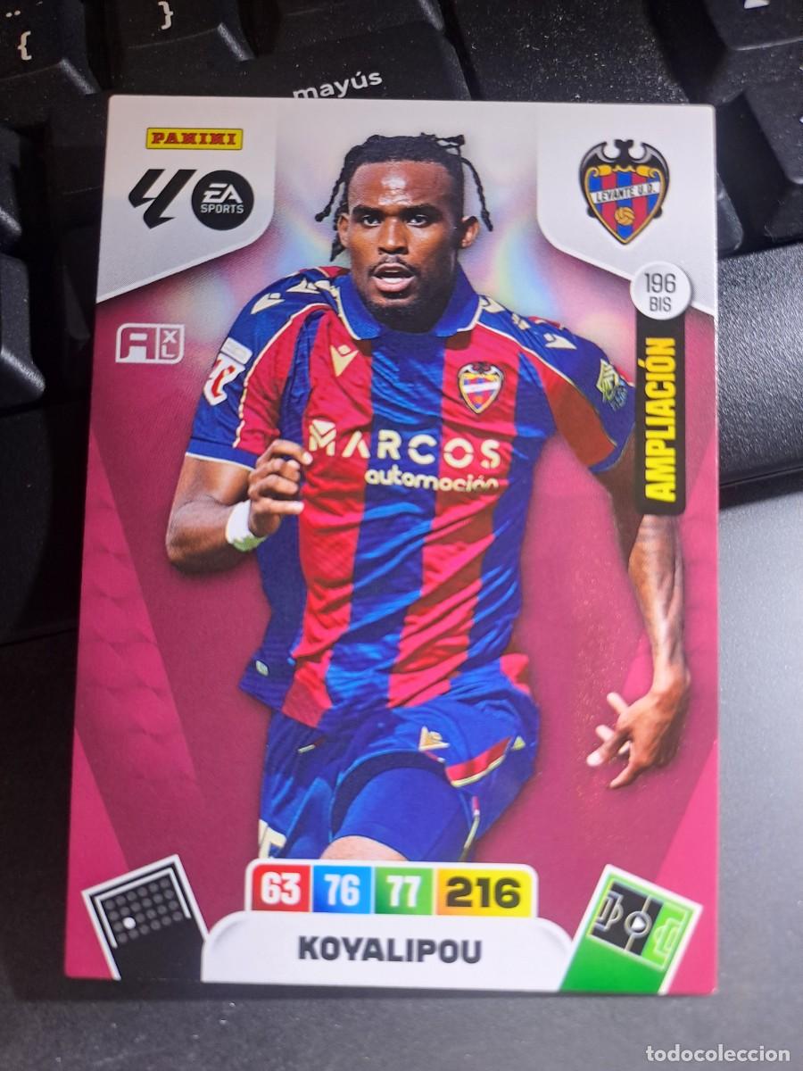 Coleccionismo cromos antiguos: ADRENALYN XL KOYALIPOU 196 BIS AMPLIACION LEVANTE CROMO LIGA 2025 2026 25 26 PANINI