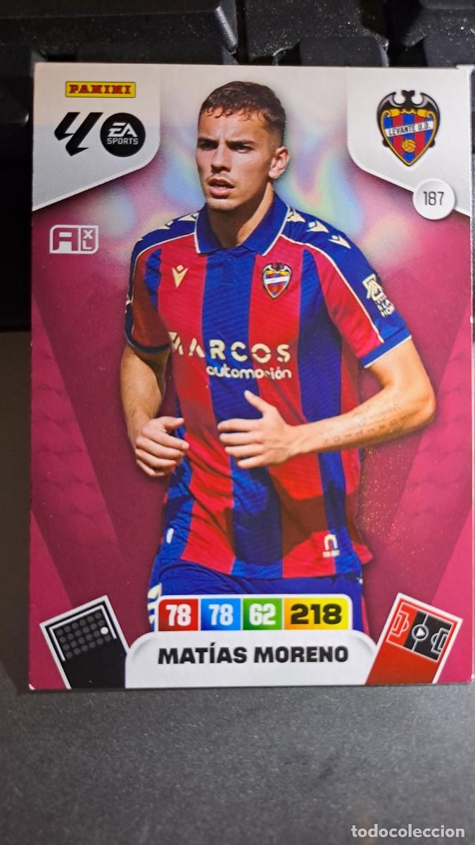 Coleccionismo cromos antiguos: ADRENALYN XL MATIAS MORENO 187 LEVANTE CROMO LIGA 2025 2026 25 26 PANINI