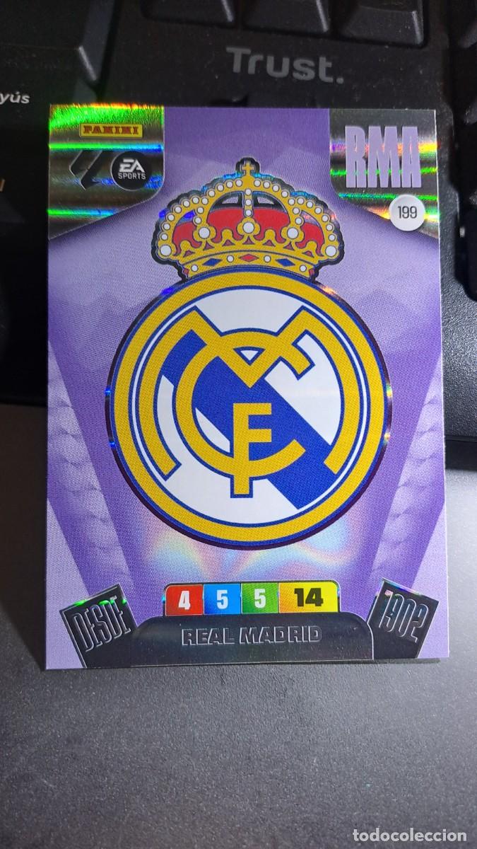 Coleccionismo cromos antiguos: ADRENALYN XL ESCUDO REAL MADRID 199 CROMO LIGA 2025 2026 25 26 PANINI