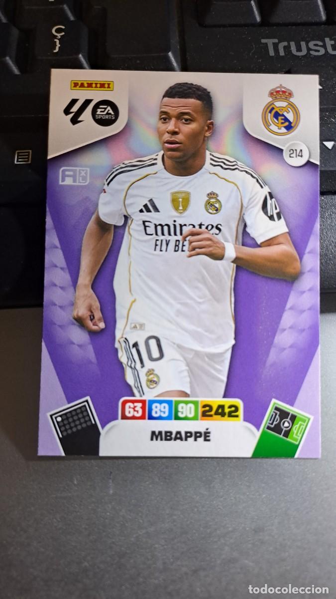 Coleccionismo cromos antiguos: ADRENALYN XL MBAPPE 214 REAL MADRID CROMO LIGA 2025 2026 25 26 PANINI