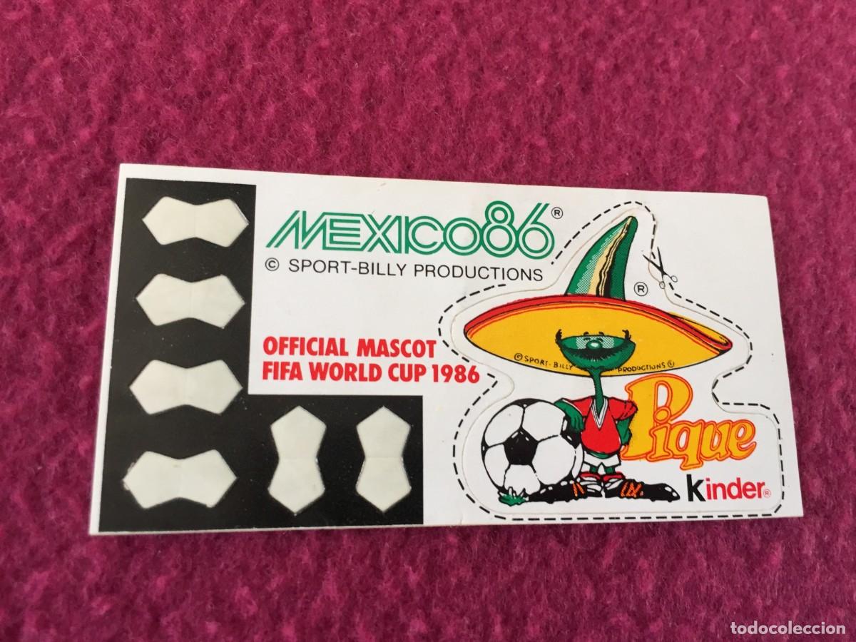 Coleccionismo cromos antiguos: Pegatina / Cromo kinder sorpresa , pique , mascota mundial mexico 86 , de los a&ntilde;os 80