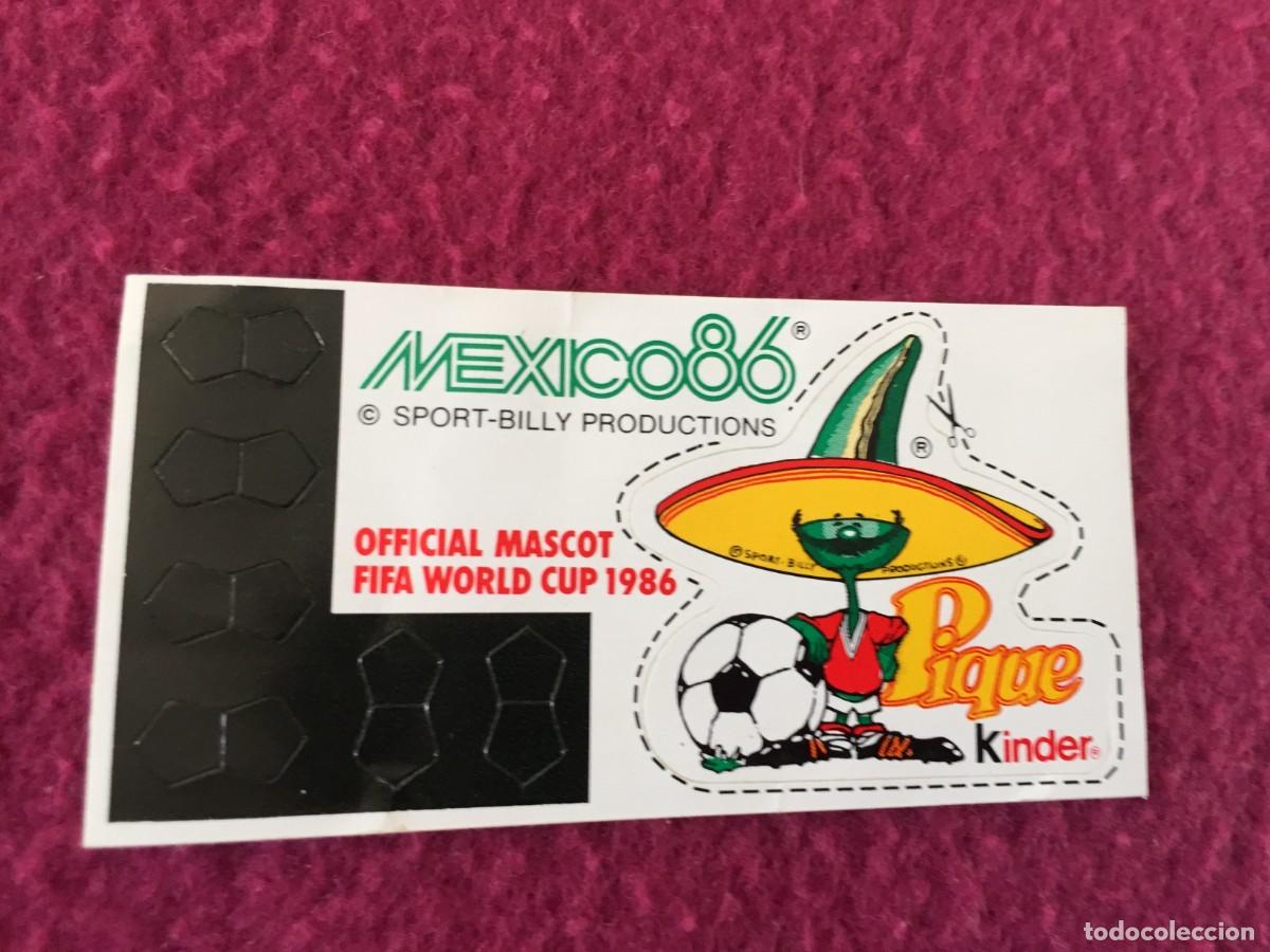Coleccionismo cromos antiguos: Pegatina / Cromo kinder sorpresa , pique , mascota mundial mexico 86 , de los a&ntilde;os 80