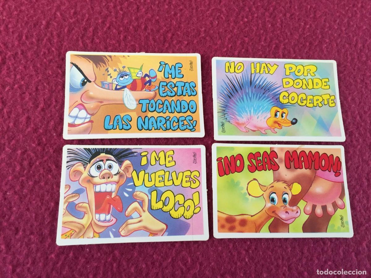 Coleccionismo cromos antiguos: 4 cromos bollycao peguitarjetas 2 sin pegar con su trasera