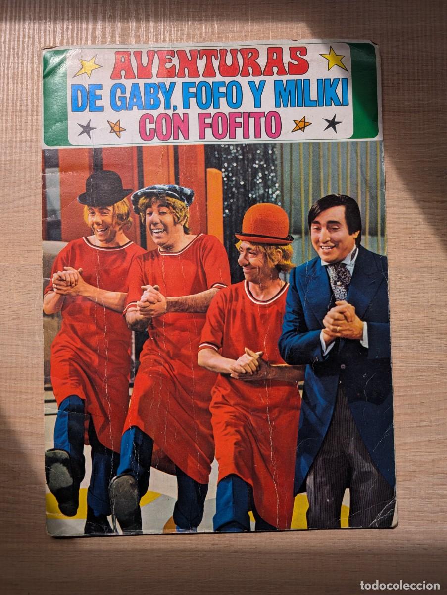 Coleccionismo cromos antiguos: &Aacute;lbum Aventuras de Gaby, Fofo y Miliki con Fofito Ed Fher 1974 CASI COMPLETO (Faltan 2)
