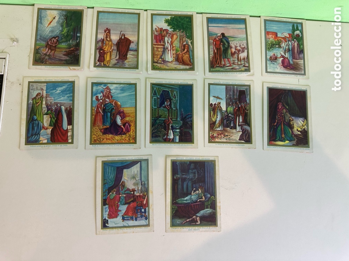 Coleccionismo cromos antiguos: Colecci&oacute;n 12 Cromos Antiguos Mujeres C&eacute;lebres