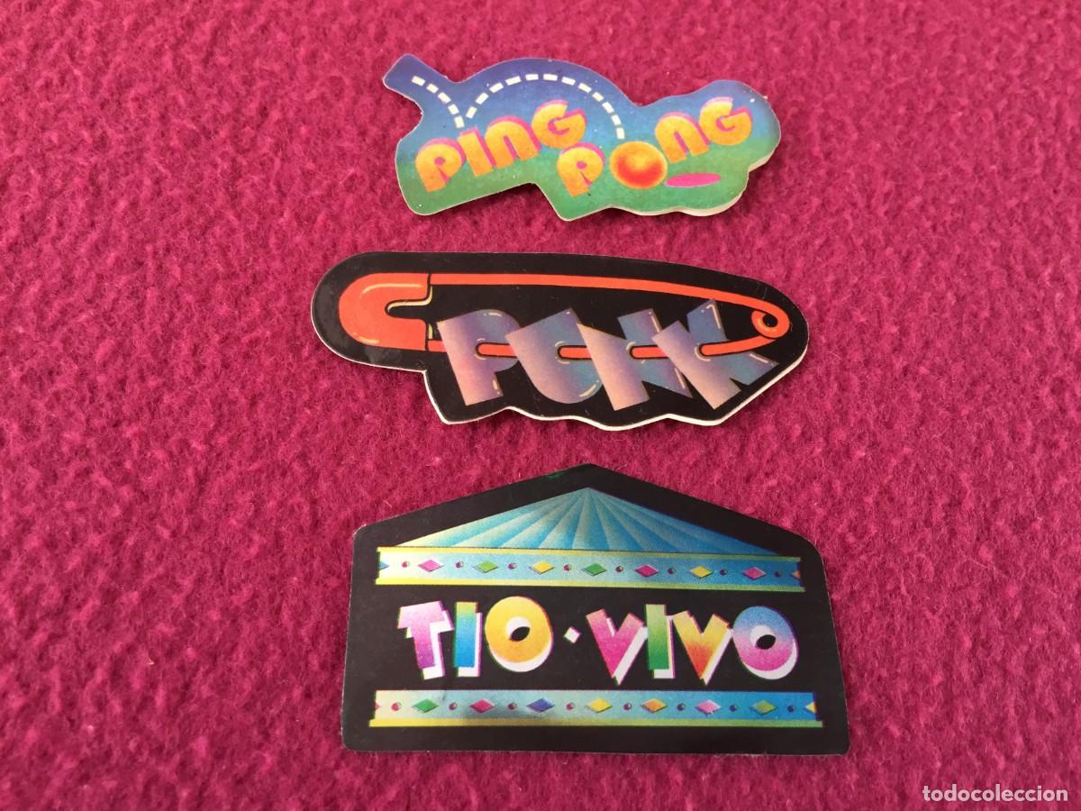 Coleccionismo cromos antiguos: 3 cromos troquelados de Panrico, a&ntilde;os 80 PING PONG - PUNK - TIO VIVO