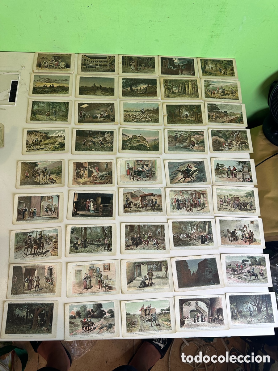 Coleccionismo cromos antiguos: Lote de 66 cromos antiguos ilustrados &ndash; Colecci&oacute;n completa de escenas cl&aacute;sicas