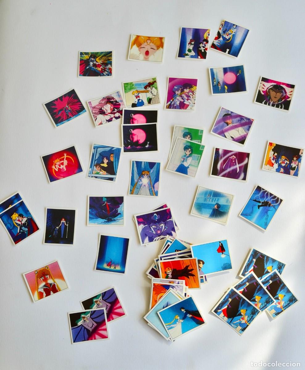 Coleccionismo cromos antiguos: Atractivo Lote de 110 cromos adhesivos de Sailor Moon. Panini. 1992. Buen estado general.