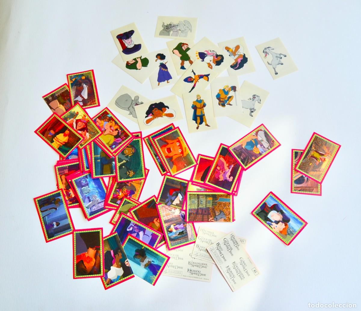 Coleccionismo cromos antiguos: Lote de 87 cromos adhesivos de Notre Dame. Panini- Disney. Buen estado. 1996