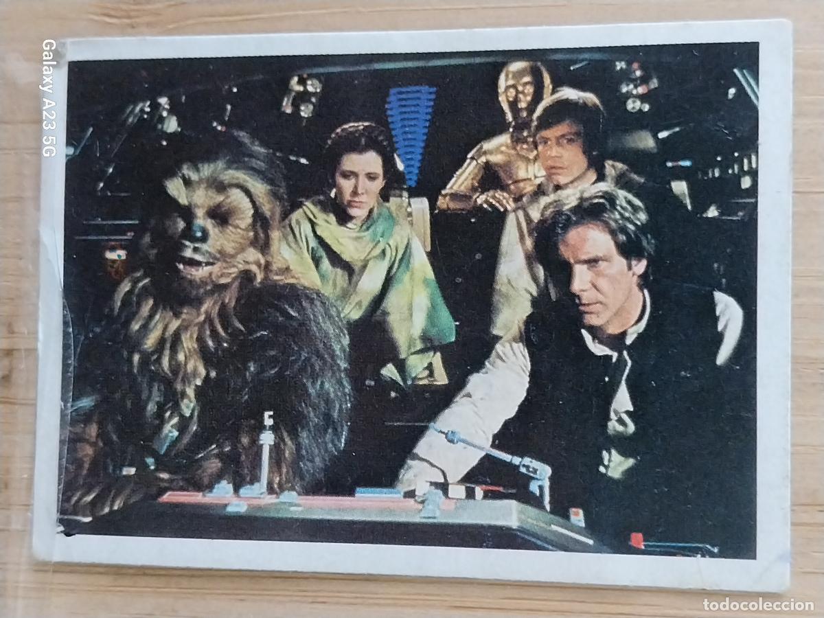 Coleccionismo cromos antiguos: RETORNO JEDI STAR WARS CROMO 114 HAN SOLO CHEWBACCA LEIA RECUPERADO A&Ntilde;O 1983 ED PACOSA DOS
