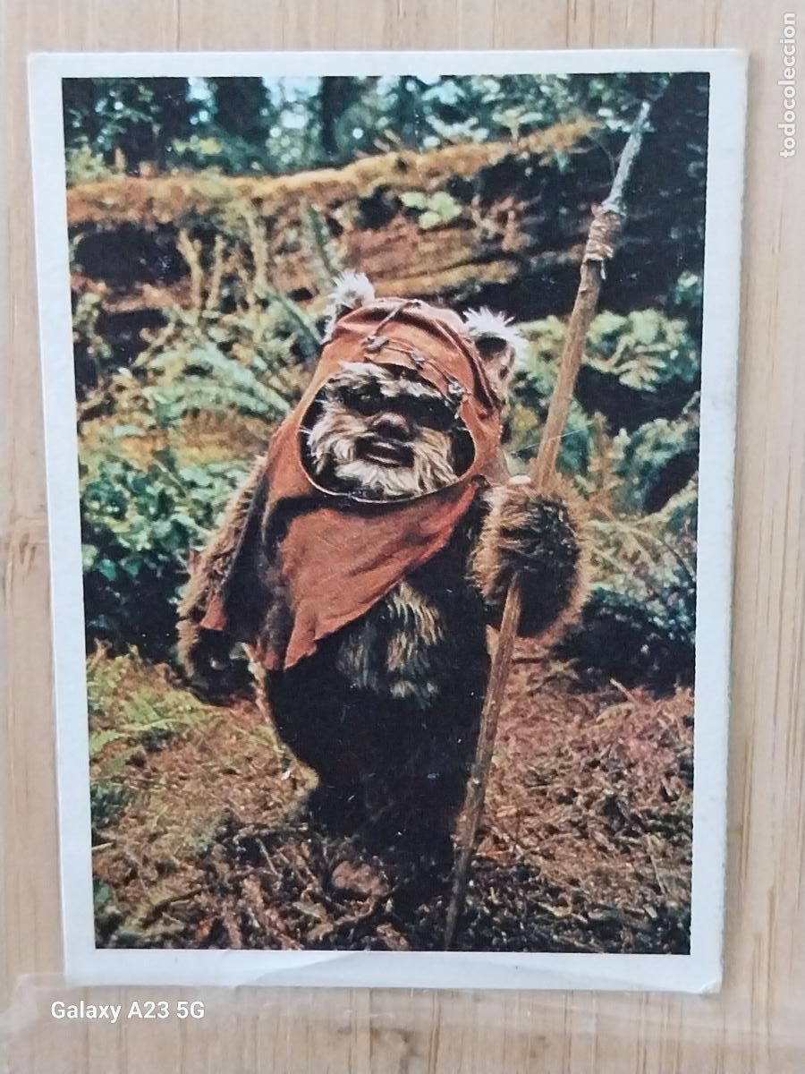 Coleccionismo cromos antiguos: RETORNO JEDI STAR WARS CROMO 123 EWOKS PAPLOO RECUPERADO A&Ntilde;O 1983 ED PACOSA DOS