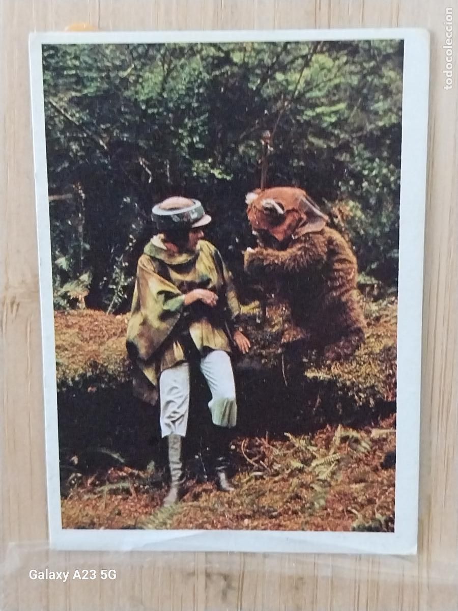 Coleccionismo cromos antiguos: RETORNO JEDI STAR WARS CROMO 124 EWOKS WICKET RECUPERADO A&Ntilde;O 1983 ED PACOSA DOS