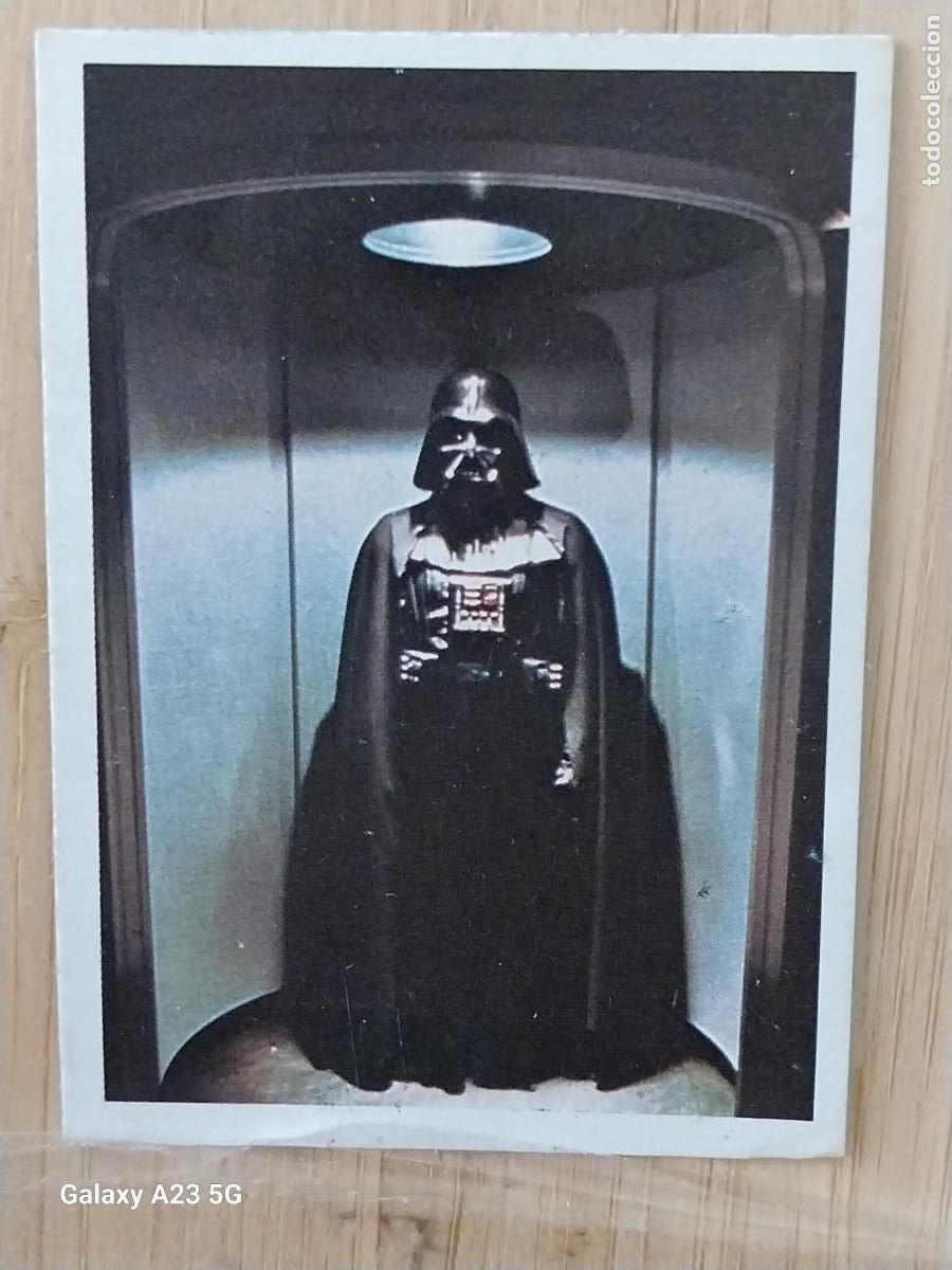 Coleccionismo cromos antiguos: RETORNO JEDI STAR WARS CROMO 128 DARTH VADER RECUPERADO A&Ntilde;O 1983 ED PACOSA DOS