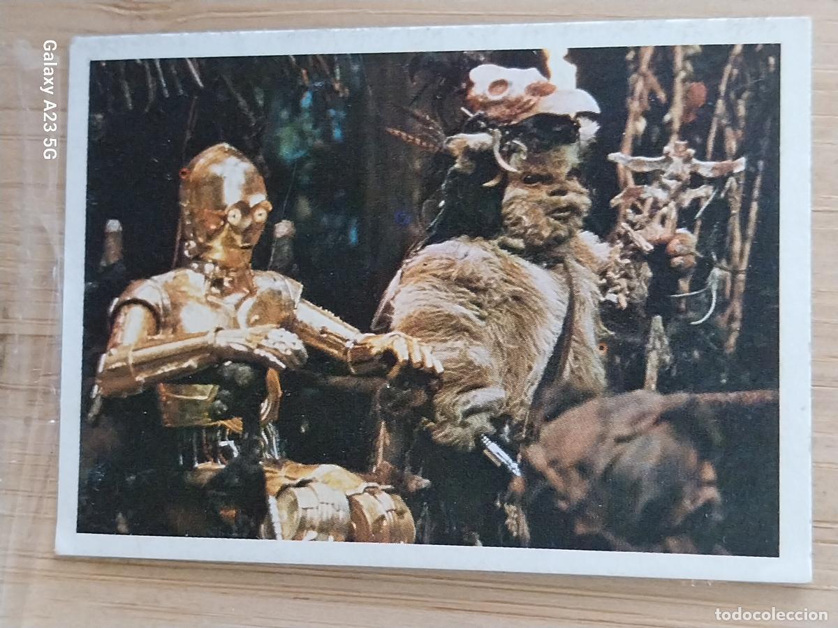Coleccionismo cromos antiguos: RETORNO JEDI STAR WARS CROMO 138 EWOKS C3PO RECUPERADO A&Ntilde;O 1983 ED PACOSA DOS
