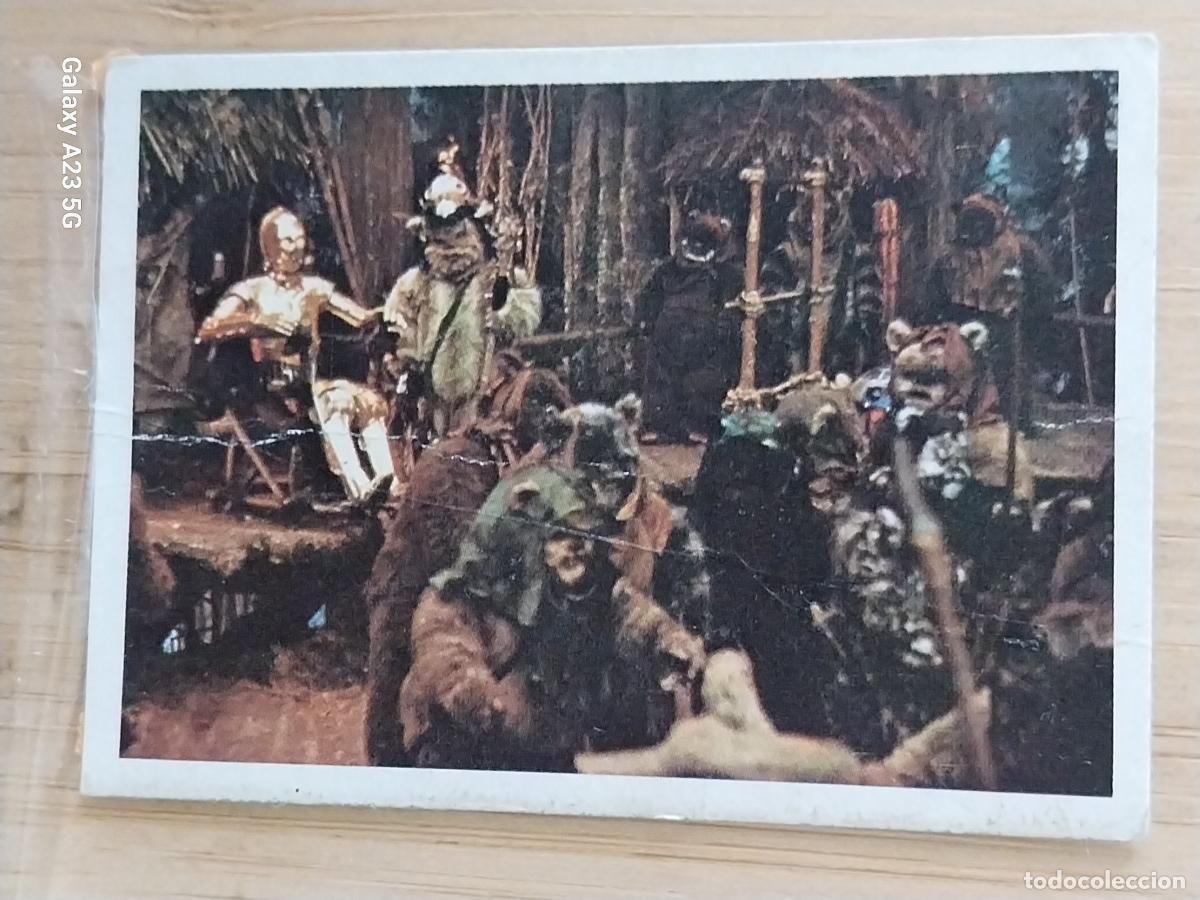 Coleccionismo cromos antiguos: RETORNO JEDI STAR WARS CROMO 139 EWOKS C3PO RECUPERADO A&Ntilde;O 1983 ED PACOSA DOS