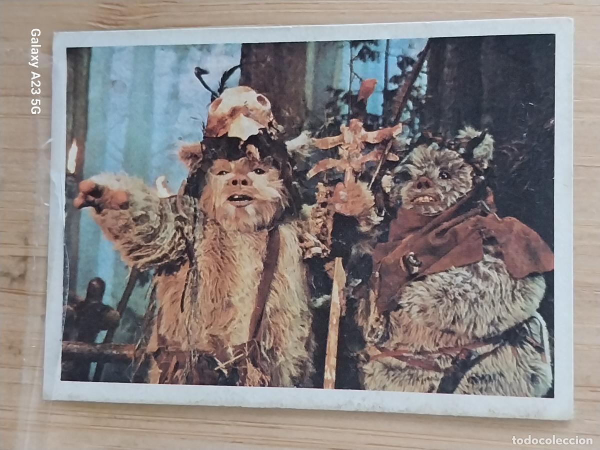 Coleccionismo cromos antiguos: RETORNO JEDI STAR WARS CROMO 141 EWOKS RECUPERADO A&Ntilde;O 1983 ED PACOSA DOS