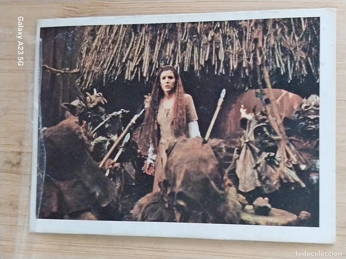Coleccionismo cromos antiguos: RETORNO JEDI STAR WARS CROMO 142 EWOKS LEIA RECUPERADO A&Ntilde;O 1983 ED PACOSA DOS